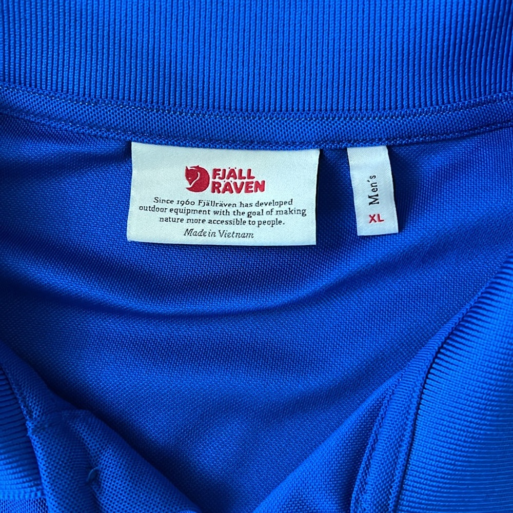 Fjällräven Alpine Blue Pique Shirt XL New - Picture 4 of 6